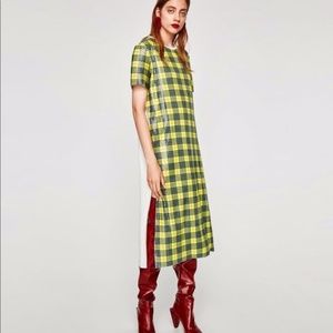 New Zara plaid sequin dress